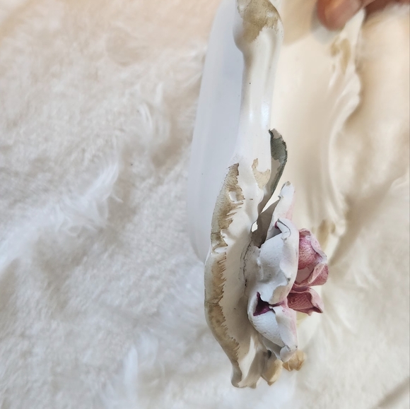 Germany Vintage porcelain 3D floral dish - Picture 4 of 12